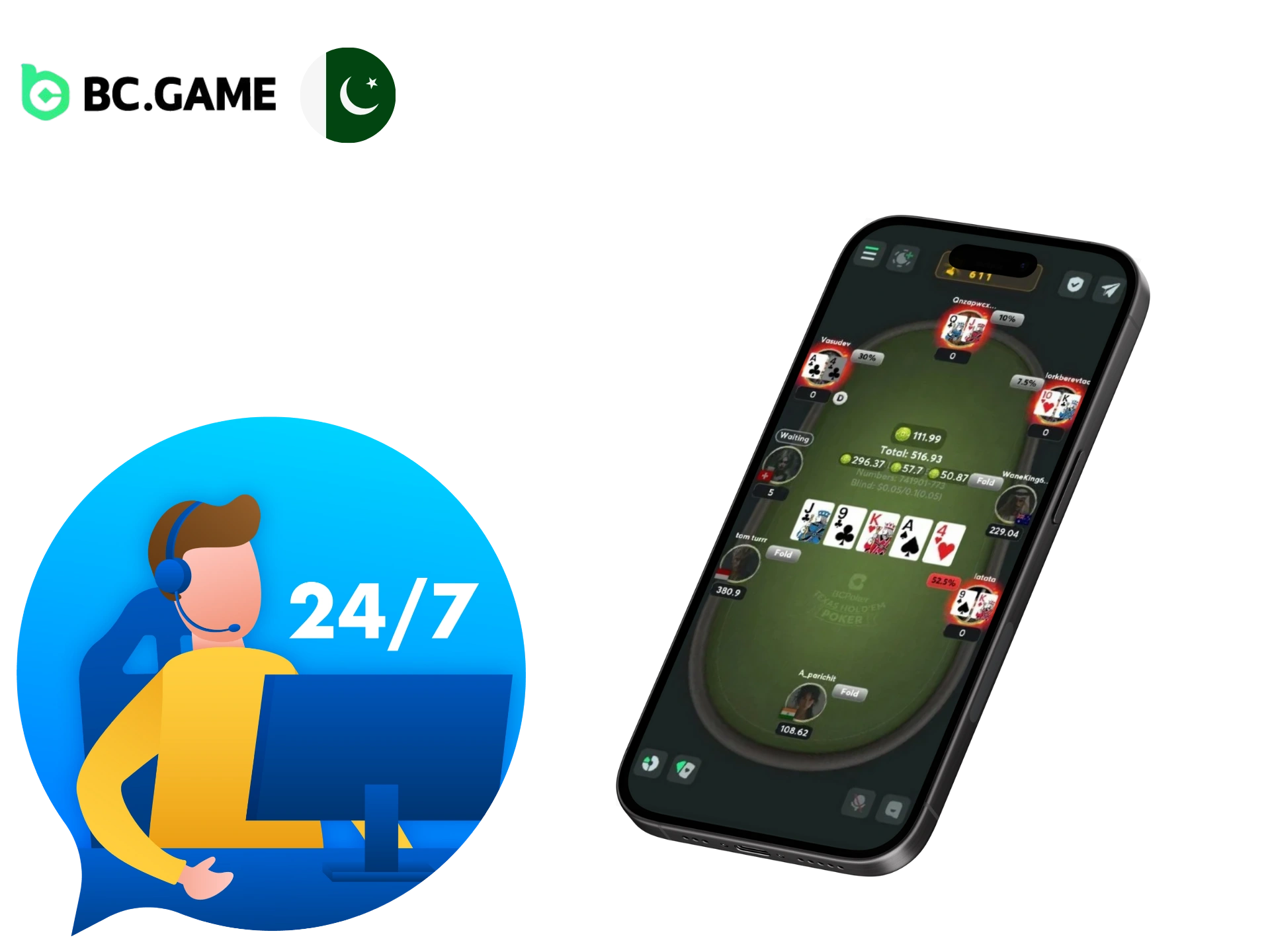24/7 Support for Poker Players in Pakistan